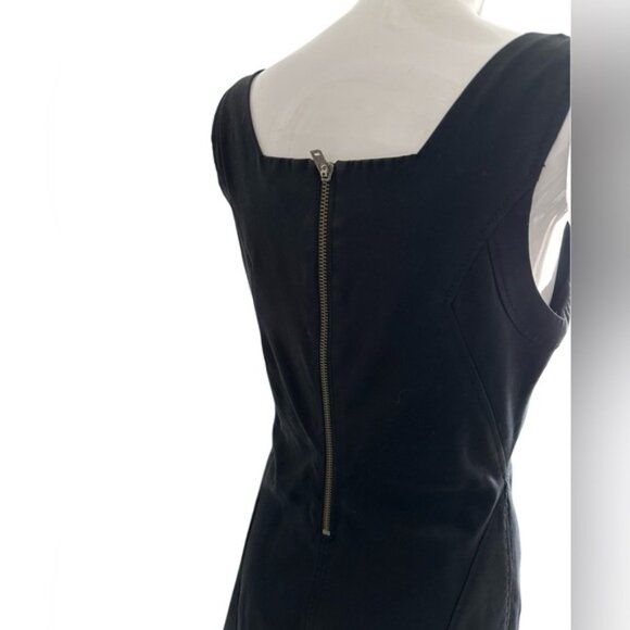 Helmut Lang Black Midi Dress Sz 2 - Picture 5 of 7